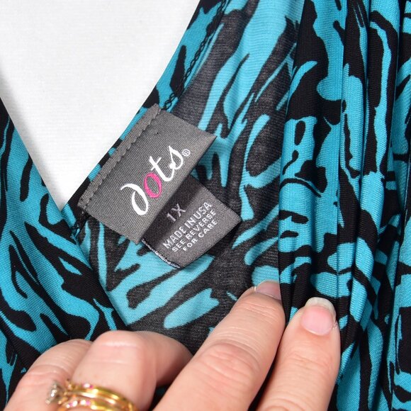 Dot's Women's Size 1X MultiColor Plus Dress - Picture 3 of 6